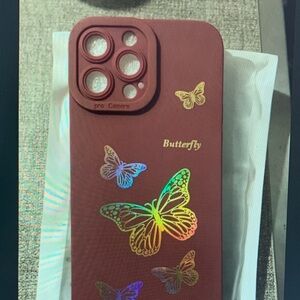 Apple Red Butterfly Phone Case